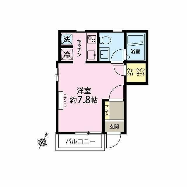 Mアパートメント(ワンルーム/1階)の間取り写真