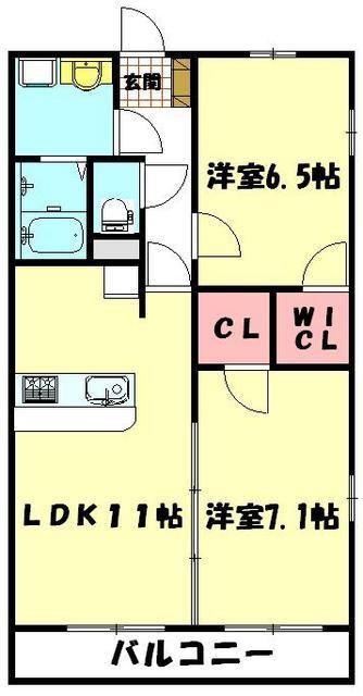 ニックレジデンス東大沼(2LDK/3階)の間取り写真