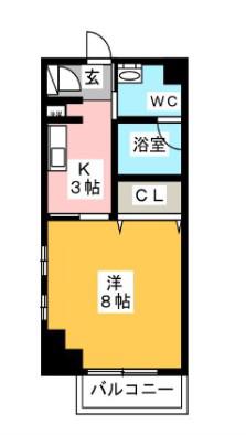 TRUST VALUE麻布十番(1K/7階)の間取り写真