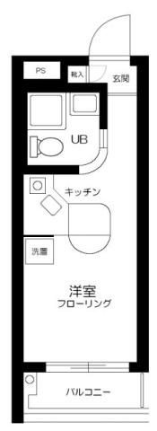 ラ・パルフェ・ド・グリシン(ワンルーム/2階)の間取り写真