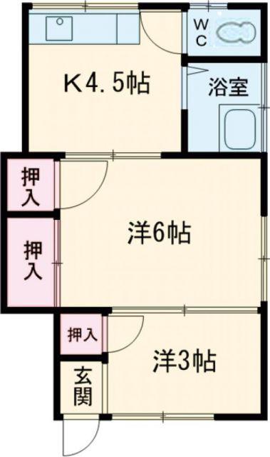 ユニオンハウス(1SK/1階)の間取り写真