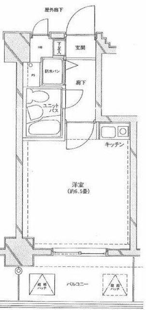 メインステージ武蔵関(1K/5階)の間取り写真