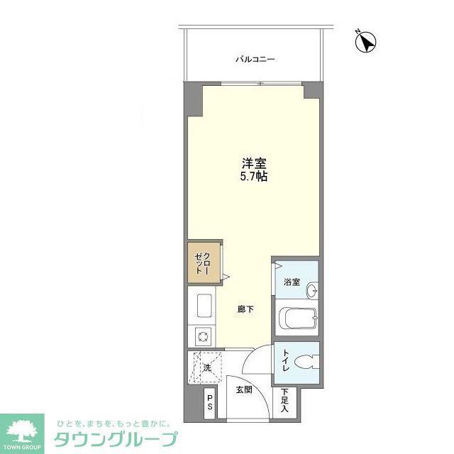 ディオケネス(ワンルーム/2階)の間取り写真