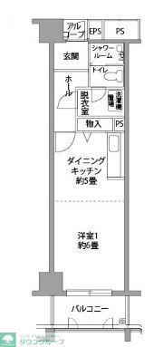 ＪＲ東海道本線 横浜駅 徒歩7分 12階建 築33年(1DK/3階)の間取り写真