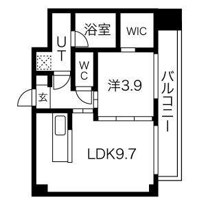 アールズプレイス福岡香椎駅前(1LDK/5階)の間取り写真