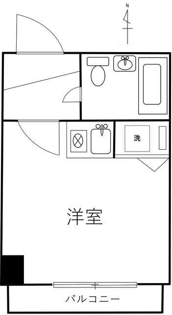 プラティーク両国(ワンルーム/2階)の間取り写真