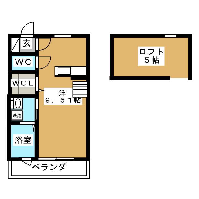 LEGRACE戸塚II(ワンルーム/2階)の間取り写真