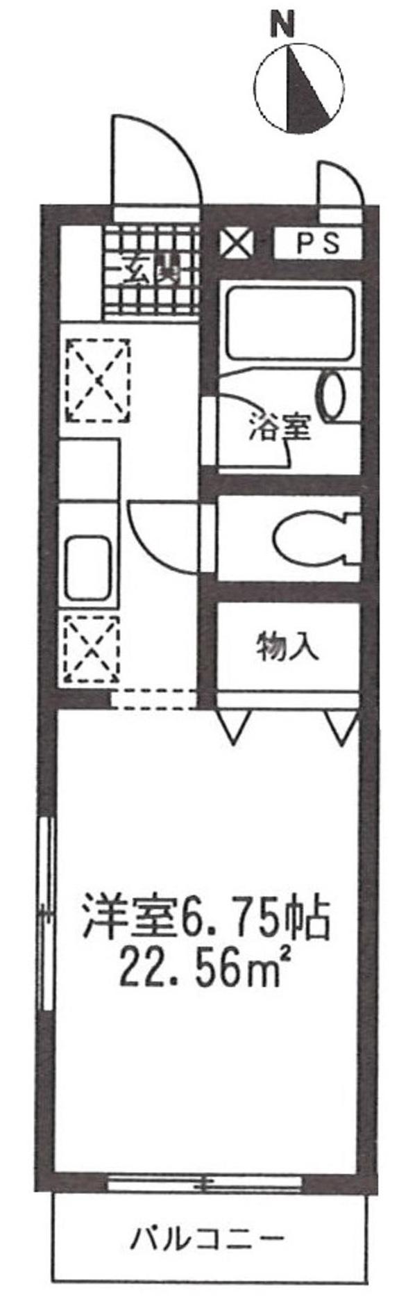 サンライトパレス中葛西(1K/2階)の間取り写真