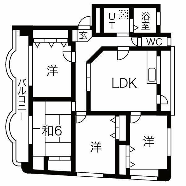 アーベイン川津(4LDK/1階)の間取り写真