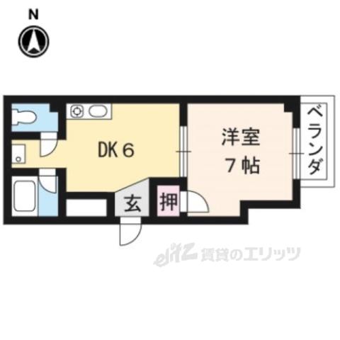 セピアハイツ大宮(1DK/3階)の間取り写真