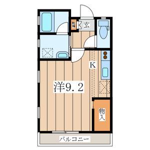 パルティータ(ワンルーム/3階)の間取り写真