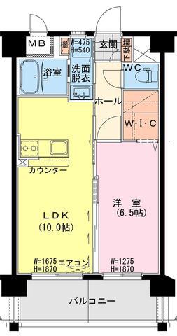 サンライズ北小路(1LDK/4階)の間取り写真