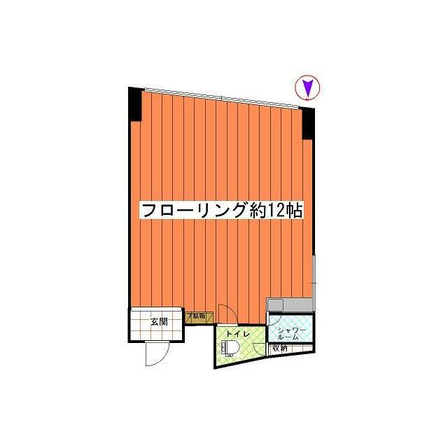 丸山ビル(ワンルーム/3階)の間取り写真