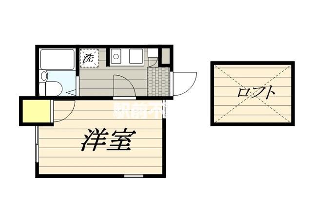 パンシオン千歳町(1K/2階)の間取り写真