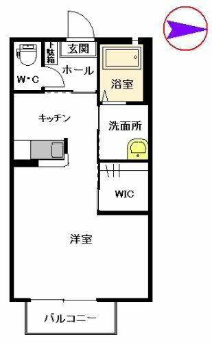 T・SファミールIII(ワンルーム/2階)の間取り写真