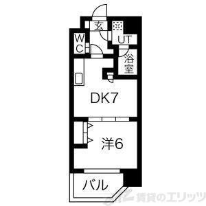 スプランディッド新大阪III(1DK/10階)の間取り写真