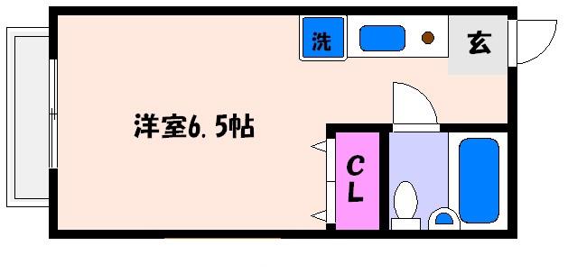 ビレッジゲート御影(1K/2階)の間取り写真