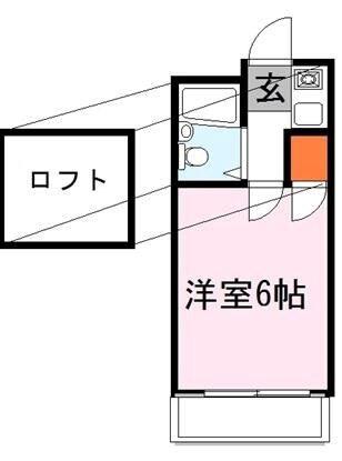 コンフォーレ妙蓮寺(1K/1階)の間取り写真