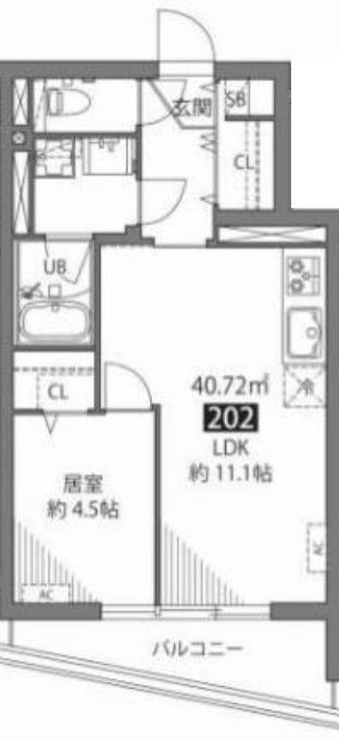 グランアセット久我山(1LDK/2階)の間取り写真