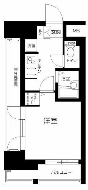 サンシティ月島アヴァンツァーレ(1K/9階)の間取り写真