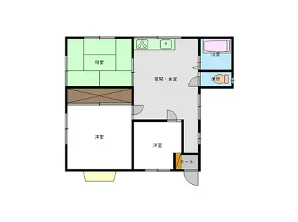 コーポ盛本(3DK/2階)の間取り写真