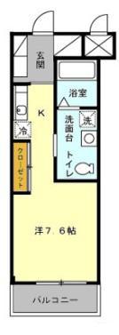 アークK(ワンルーム/3階)の間取り写真