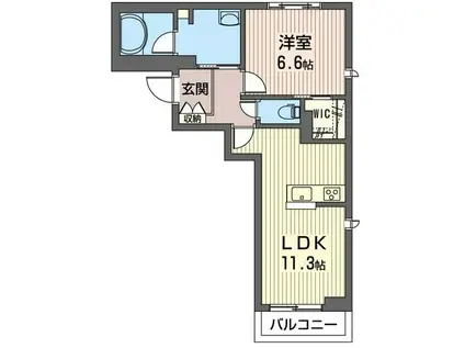 モナルナ グランデ(1LDK/3階)の間取り写真