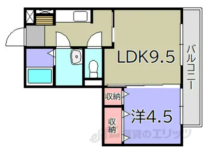 セジュールジュン(1LDK/2階)の間取り写真