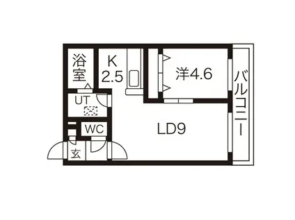 プルミエ発寒 弐番館(1LDK/3階)の間取り写真