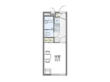レオパレスTSURUMAKI(1K/1階)の間取り写真