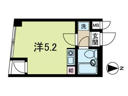 グレースコート泰岳(ワンルーム/2階)の間取り写真