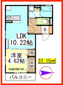 DL プランドール湘南 (1LDK/3階)の間取り写真