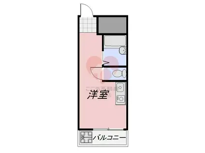 川口ハイツ(ワンルーム/9階)の間取り写真