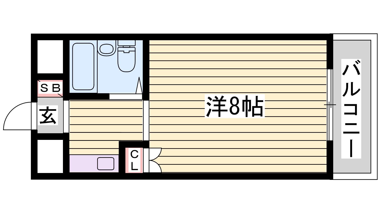 グリーンハイツ梅ヶ谷(ワンルーム/3階)の間取り写真