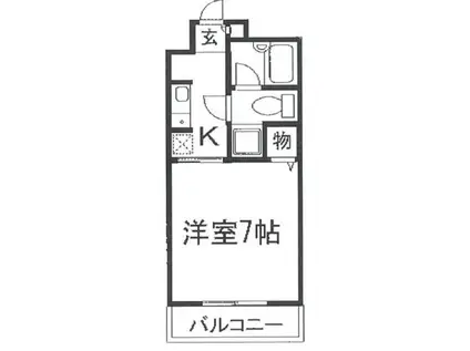サンワプラザ福崎II(1K/3階)の間取り写真