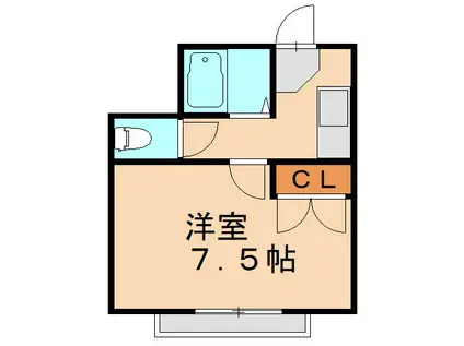 NO.23 ベイサイドアネックス(1K/4階)の間取り写真