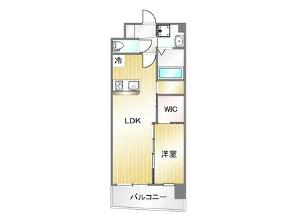 セレニテ神戸ミラクシュッド(1LDK/9階)の間取り写真