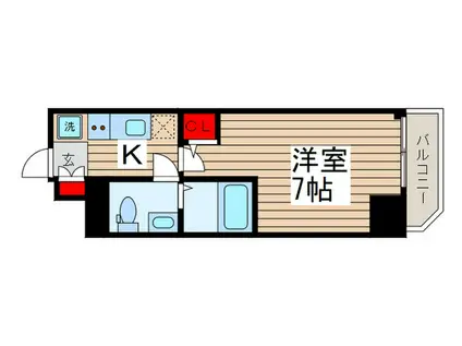 S-RESIDENCE松戸(1K/13階)の間取り写真