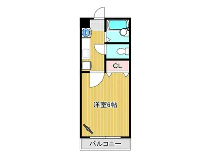コートジュール田中(1K/3階)の間取り写真