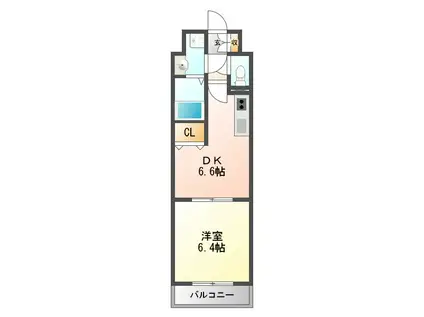 GRAMERCY JUSO-HIGASHI 3RD(1DK/8階)の間取り写真