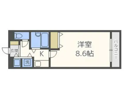 プリメーロ江戸堀(1K/5階)の間取り写真