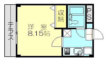 パルシティくりた(1K/1階)の間取り写真