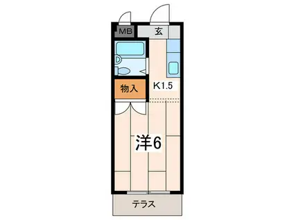 グレイス桜ヶ丘壱番館(ワンルーム/1階)の間取り写真