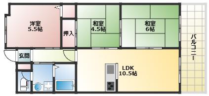 ビューハーモニー(3LDK/3階)の間取り写真