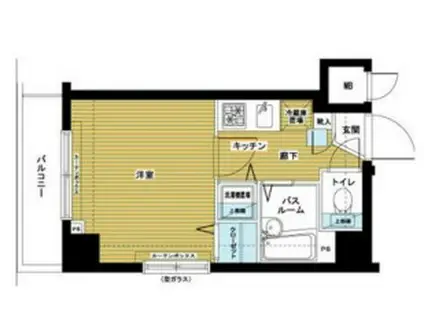 トーシンフェニックス八丁堀(1K/6階)の間取り写真