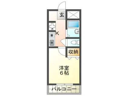 アドレス3(1K/3階)の間取り写真