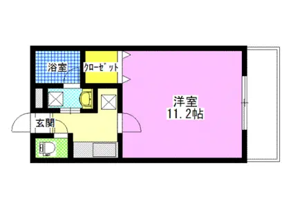 ピアグロリア奥田(1K/3階)の間取り写真