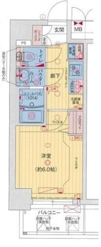プレサンス海老江ジャルダン(1K/9階)の間取り写真