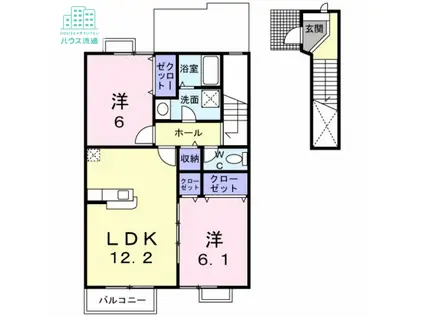 プレシャス(2LDK/2階)の間取り写真