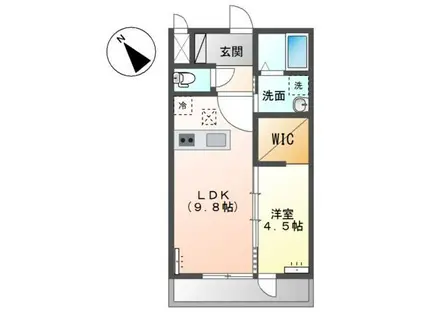 グレイスコート(1LDK/1階)の間取り写真